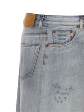 Mm6 Maison Margiela Asymmetrical Construction Skirt Light blue