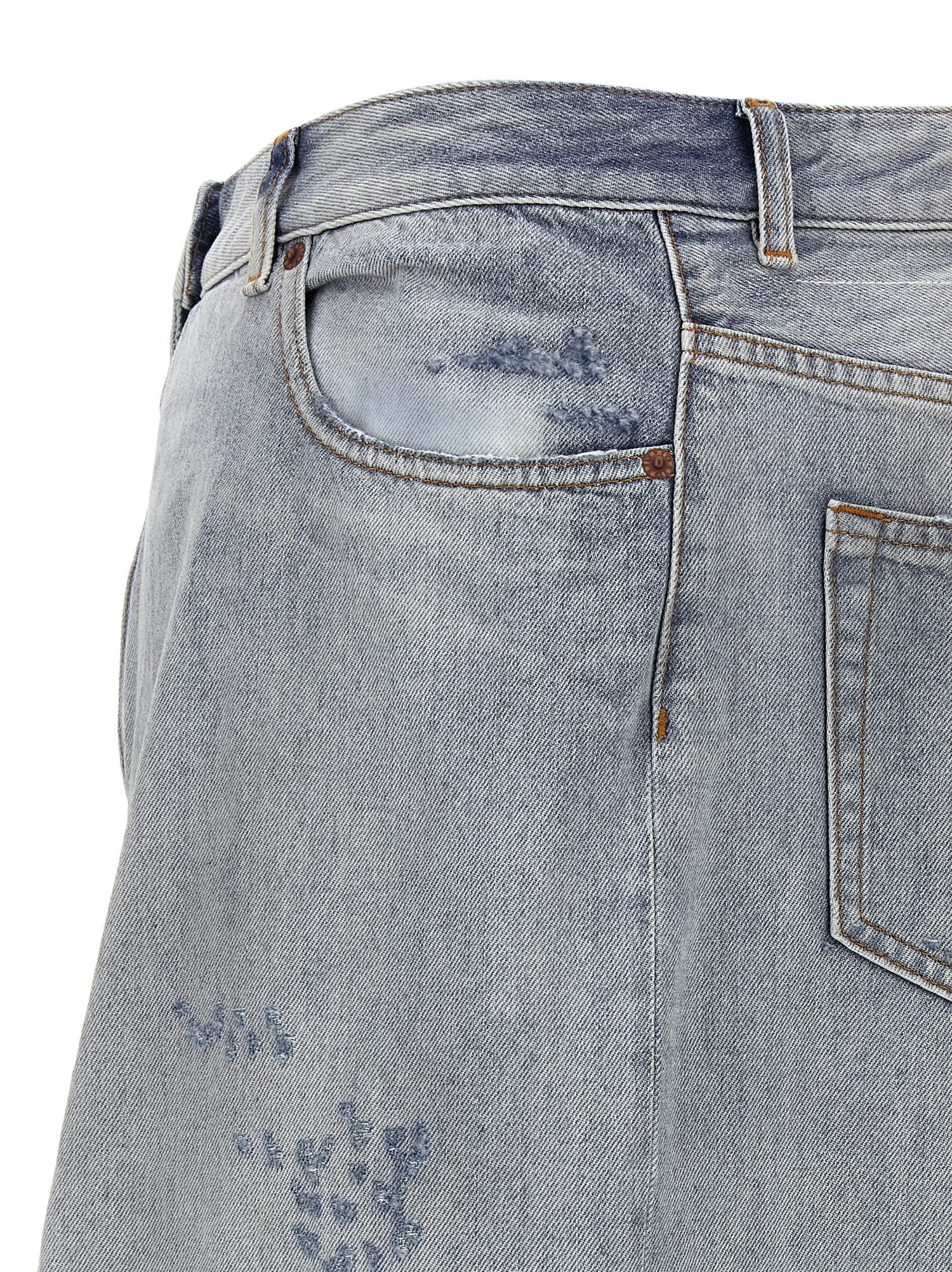 Mm6 Maison Margiela Asymmetrical Construction Skirt Light blue
