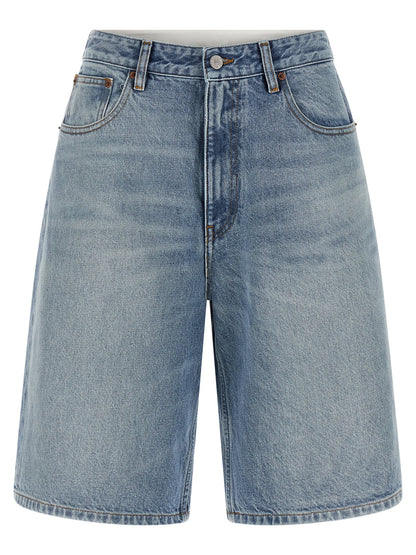 Mm6 Maison Margiela White Carré Bermuda Shorts Light blue