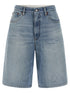 Mm6 Maison Margiela White Carré Bermuda Shorts Light blue