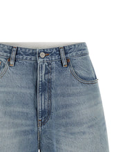 Mm6 Maison Margiela White Carré Bermuda Shorts Light blue