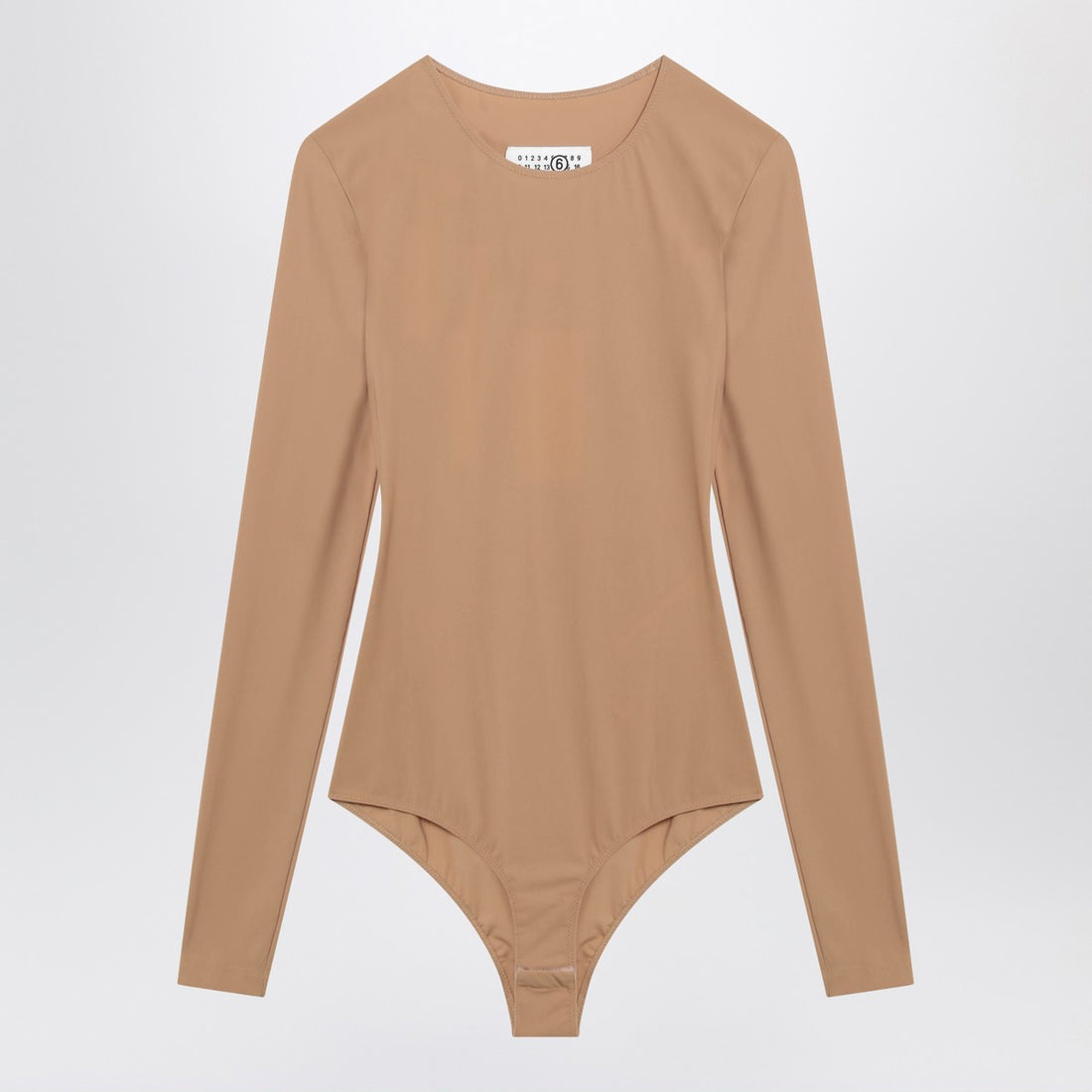 MM6 Maison Margiela Skin-tone Lycra Jersey Bodysuit Beige