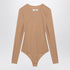 MM6 Maison Margiela Skin-tone Lycra Jersey Bodysuit Beige