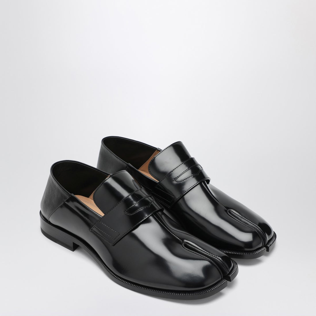 Maison Margiela Tabi Leather Loafers Black