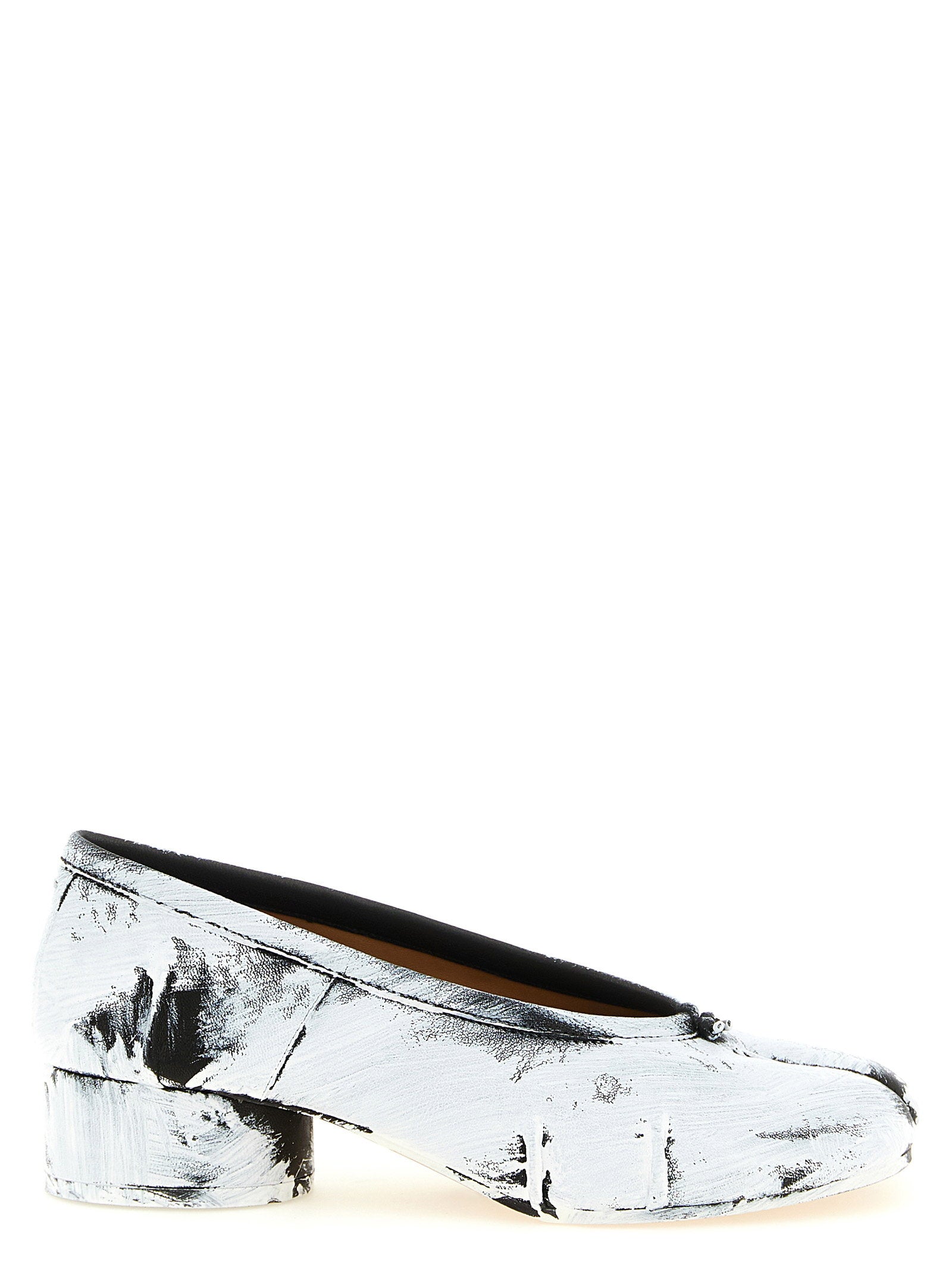 Maison Margiela Tabi Heeled Ballet Flats White/black