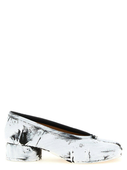 Maison Margiela Tabi Heeled Ballet Flats White/black