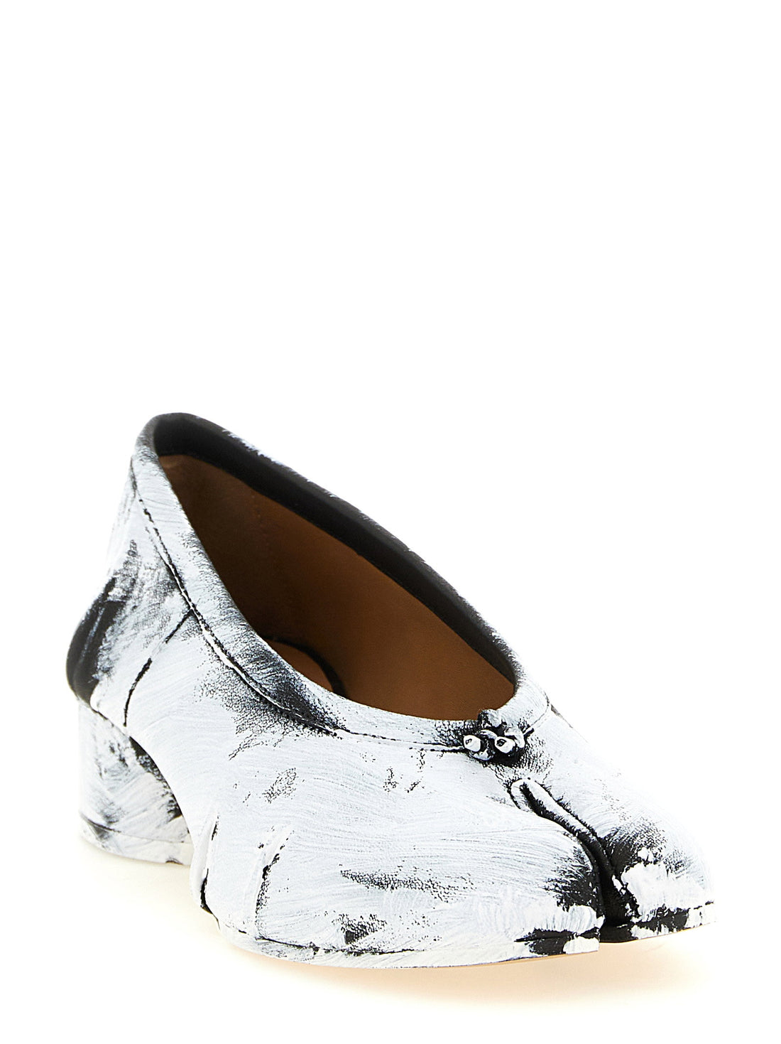 Maison Margiela Tabi Heeled Ballet Flats White/black