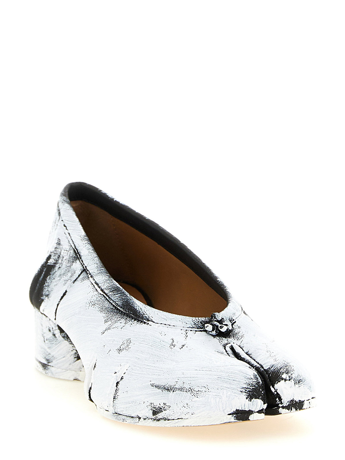 Maison Margiela Tabi Heeled Ballet Flats White/black