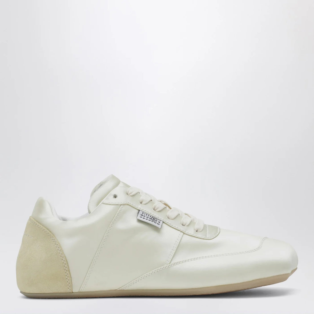 MM6 Maison Margiela Factory Sneaker In White Satin