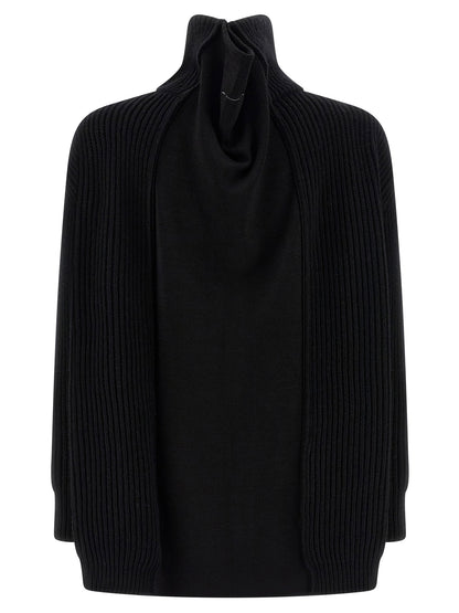 Mm6 Maison Margiela Cardigan Dress Black