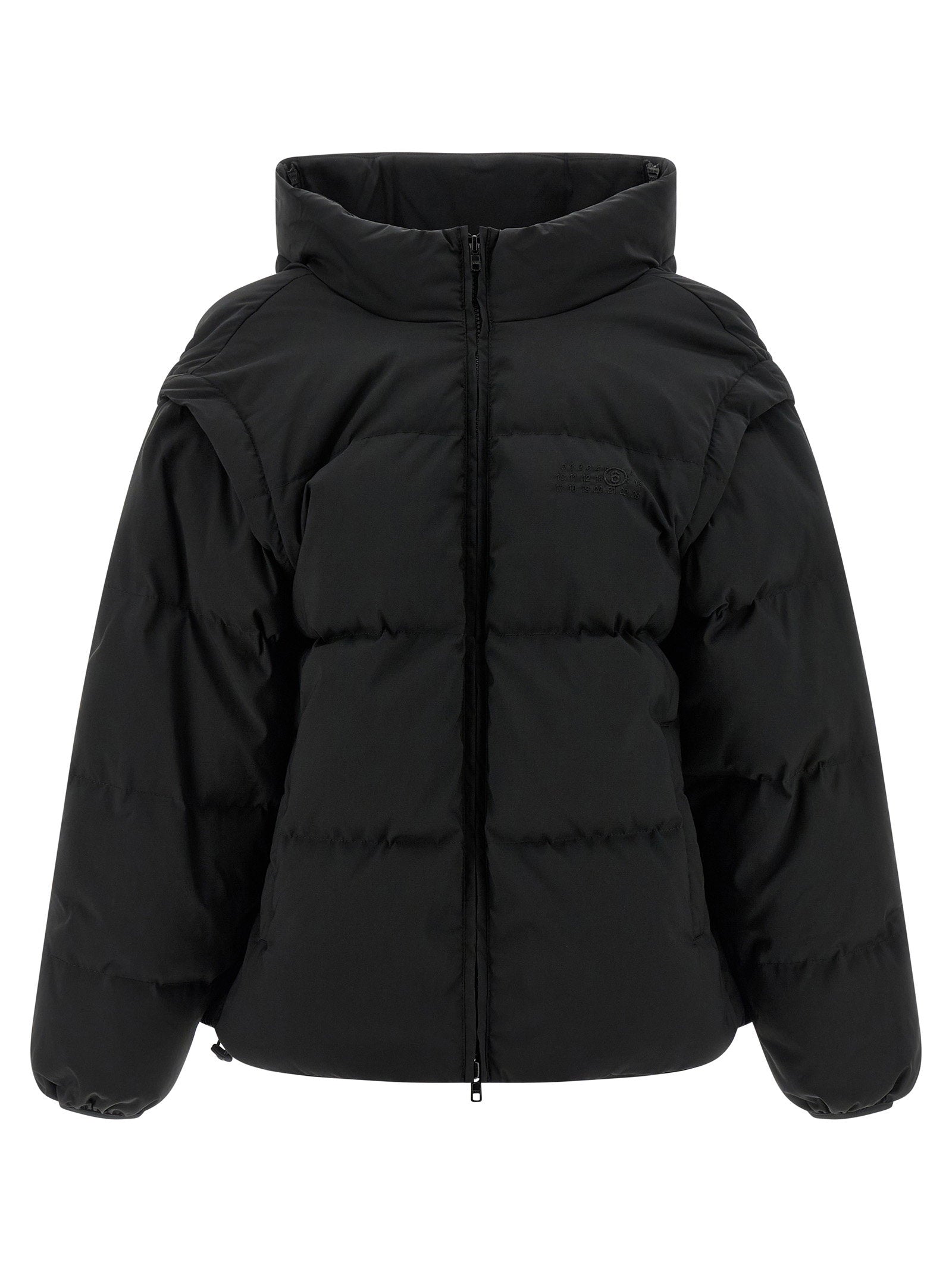 Mm6 Maison Margiela Numeric Signature Mm6 Embroidery Down Jacket Black  