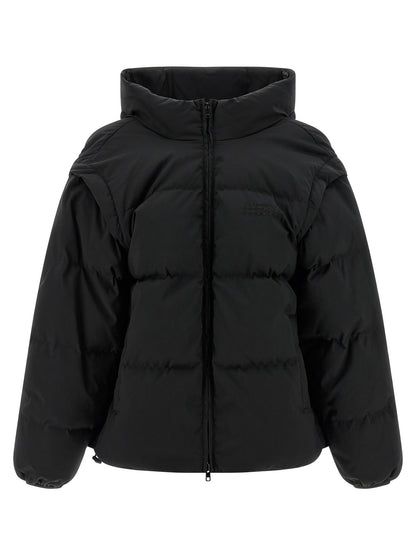 Mm6 Maison Margiela Numeric Signature Mm6 Embroidery Down Jacket Black  
