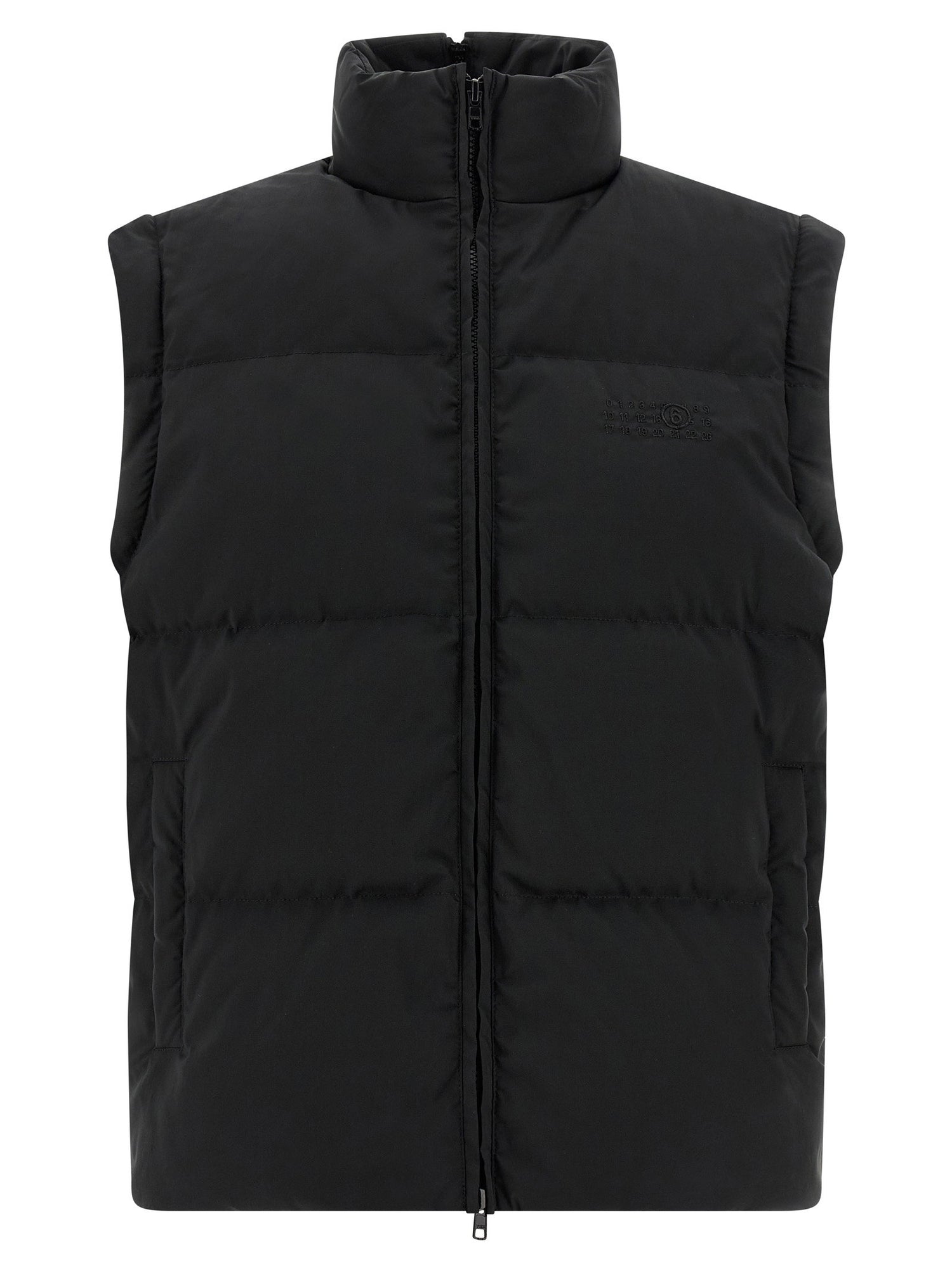 Mm6 Maison Margiela Numeric Signature Mm6 Embroidery Down Jacket Black  
