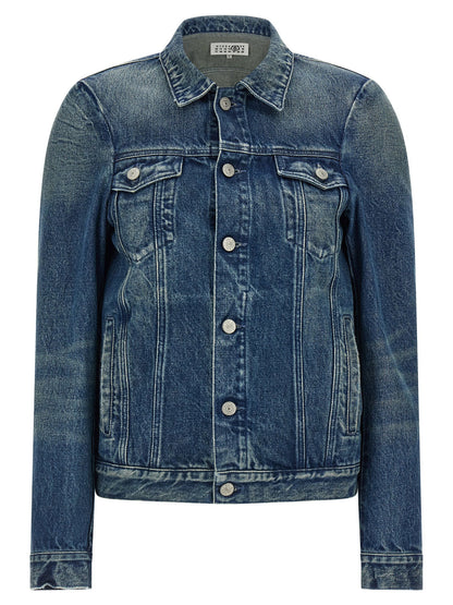 Mm6 Maison Margiela Numeric Signature Mm6 Jacket Blue