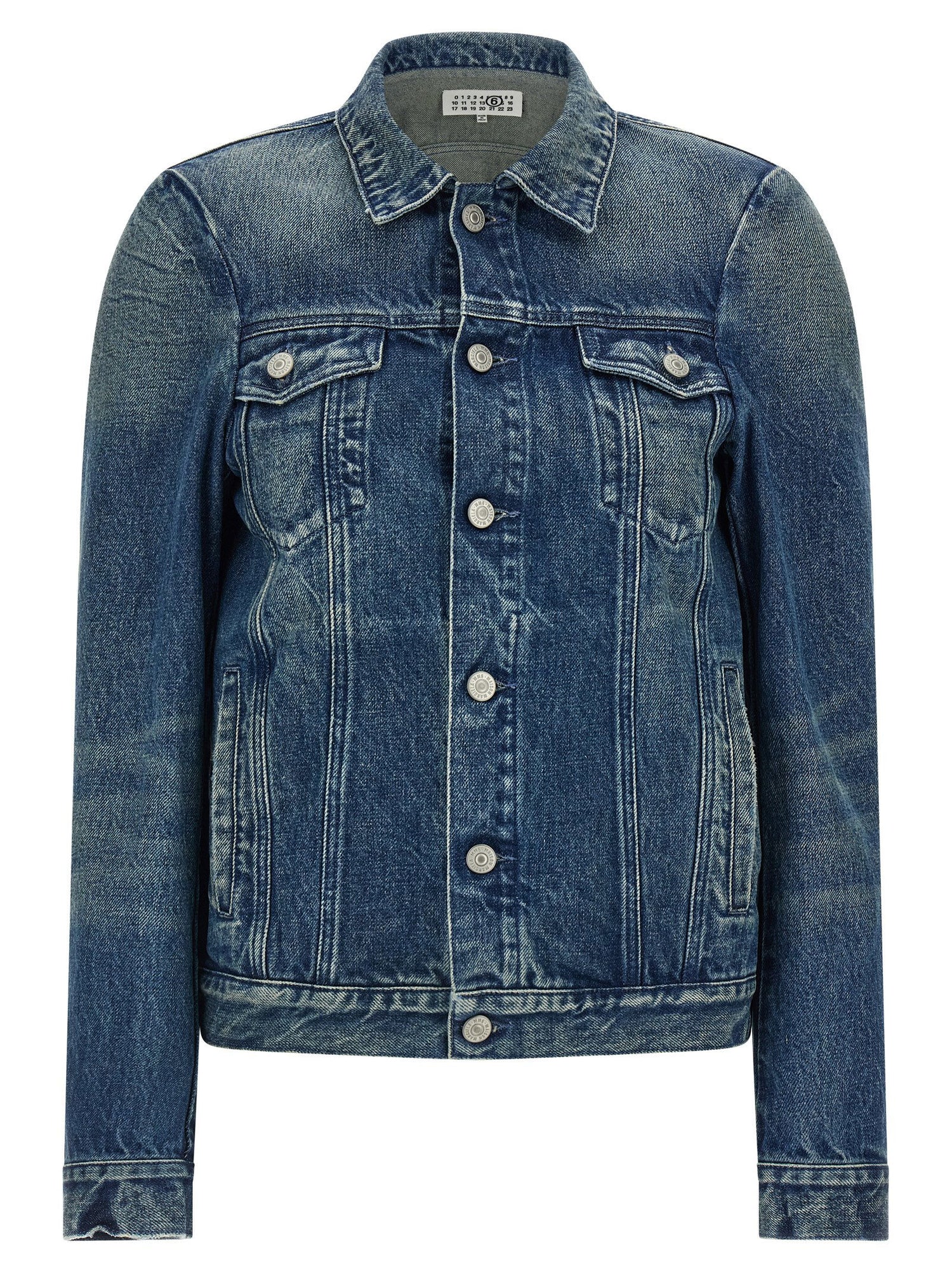 Mm6 Maison Margiela Numeric Signature Mm6 Jacket Blue
