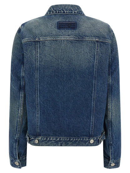Mm6 Maison Margiela Numeric Signature Mm6 Jacket Blue