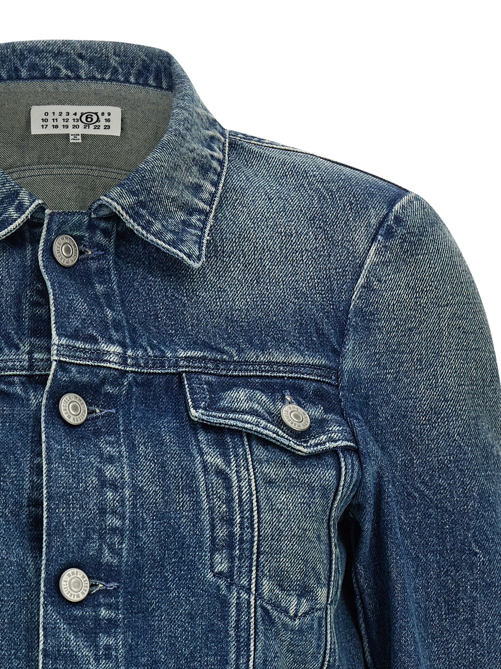 Mm6 Maison Margiela Numeric Signature Mm6 Jacket Blue