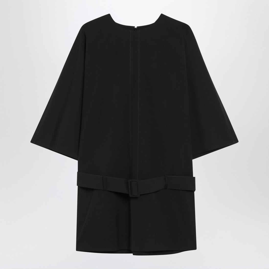 MM6 Maison Margiela Black Wool-Blend Mini Dress Black