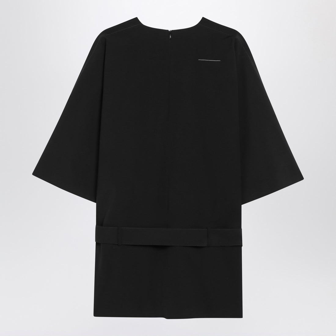 MM6 Maison Margiela Black Wool-Blend Mini Dress Black