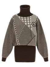 Mm6 Maison Margiela Numeric Signature Mm6 Reversible Dress Brown