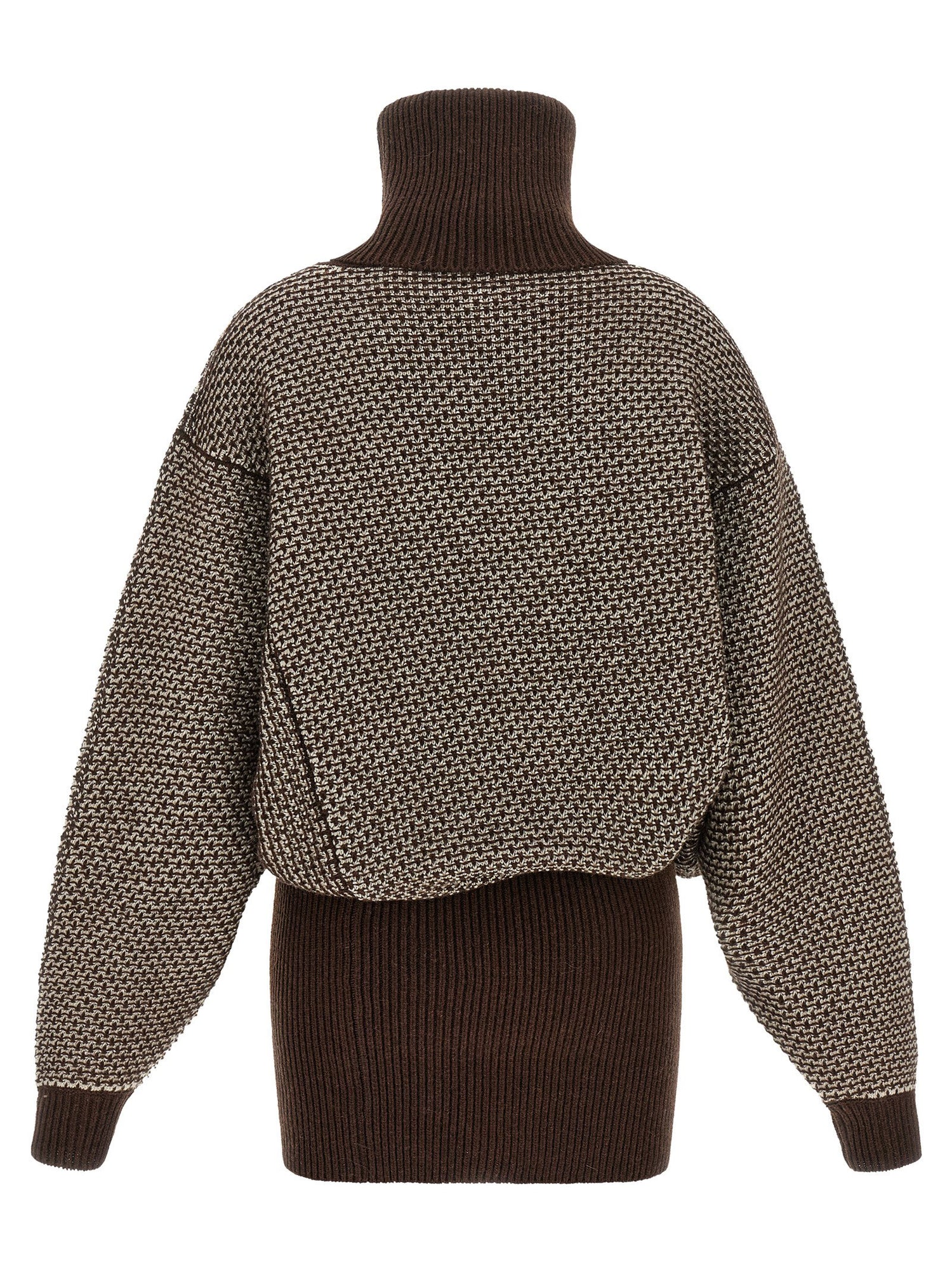 Mm6 Maison Margiela Numeric Signature Mm6 Reversible Dress Brown