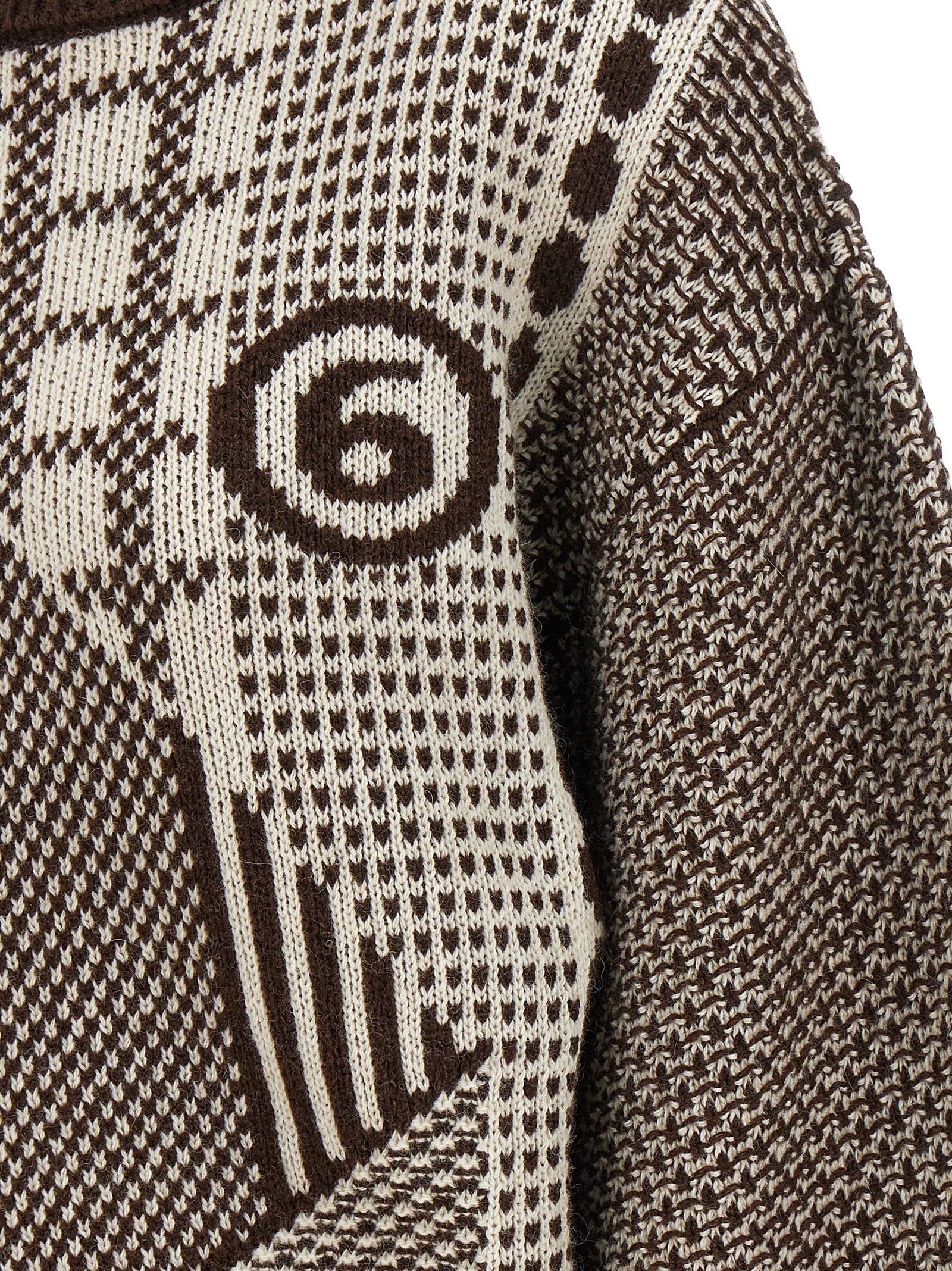 Mm6 Maison Margiela Numeric Signature Mm6 Reversible Dress Brown