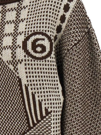 Mm6 Maison Margiela Numeric Signature Mm6 Reversible Dress Brown