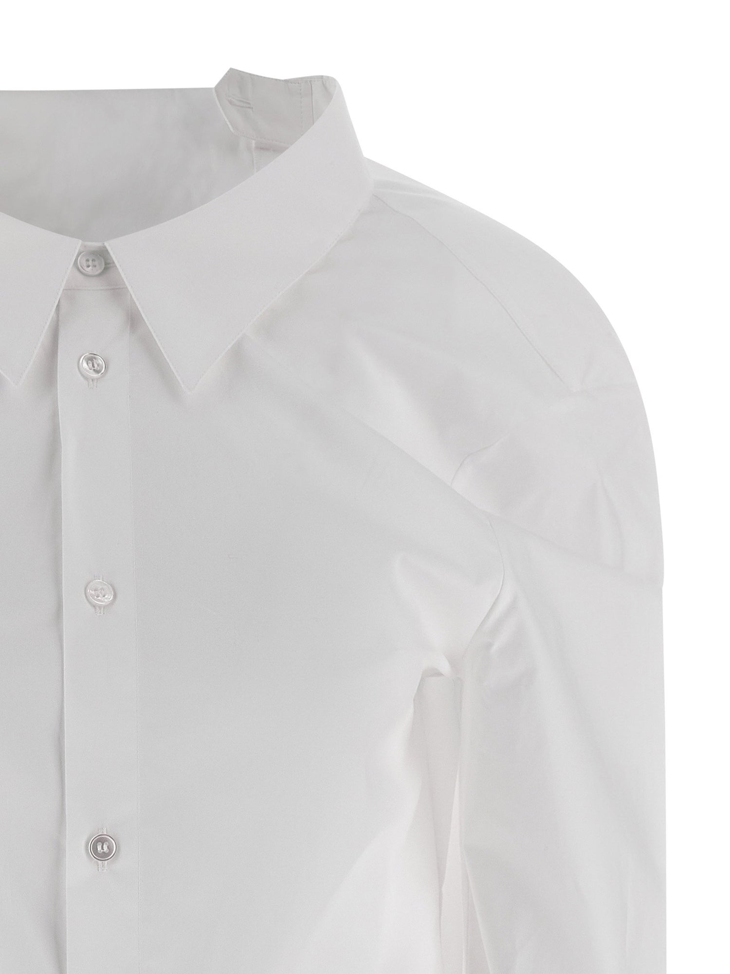 Mm6 Maison Margiela Numeric Signature Mm6 Embroidered Shirt White