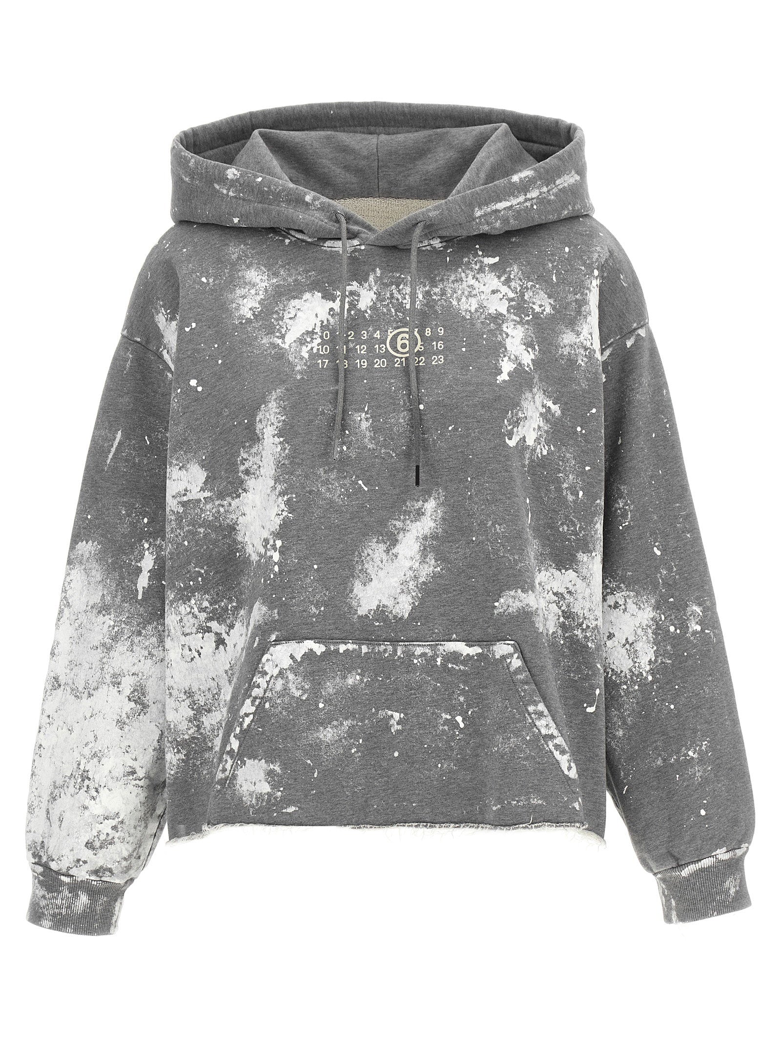 Mm6 Maison Margiela Numeric Signature Mm6 Hoodie Gray