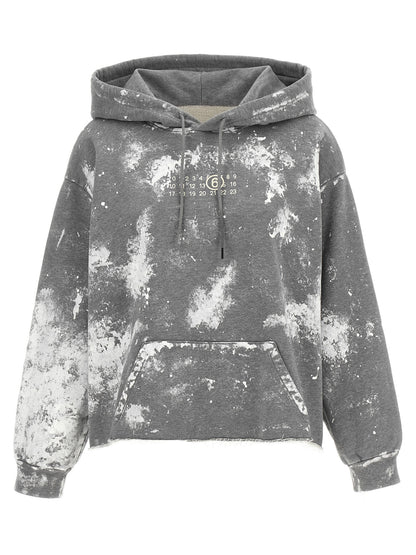 Mm6 Maison Margiela Numeric Signature Mm6 Hoodie Gray