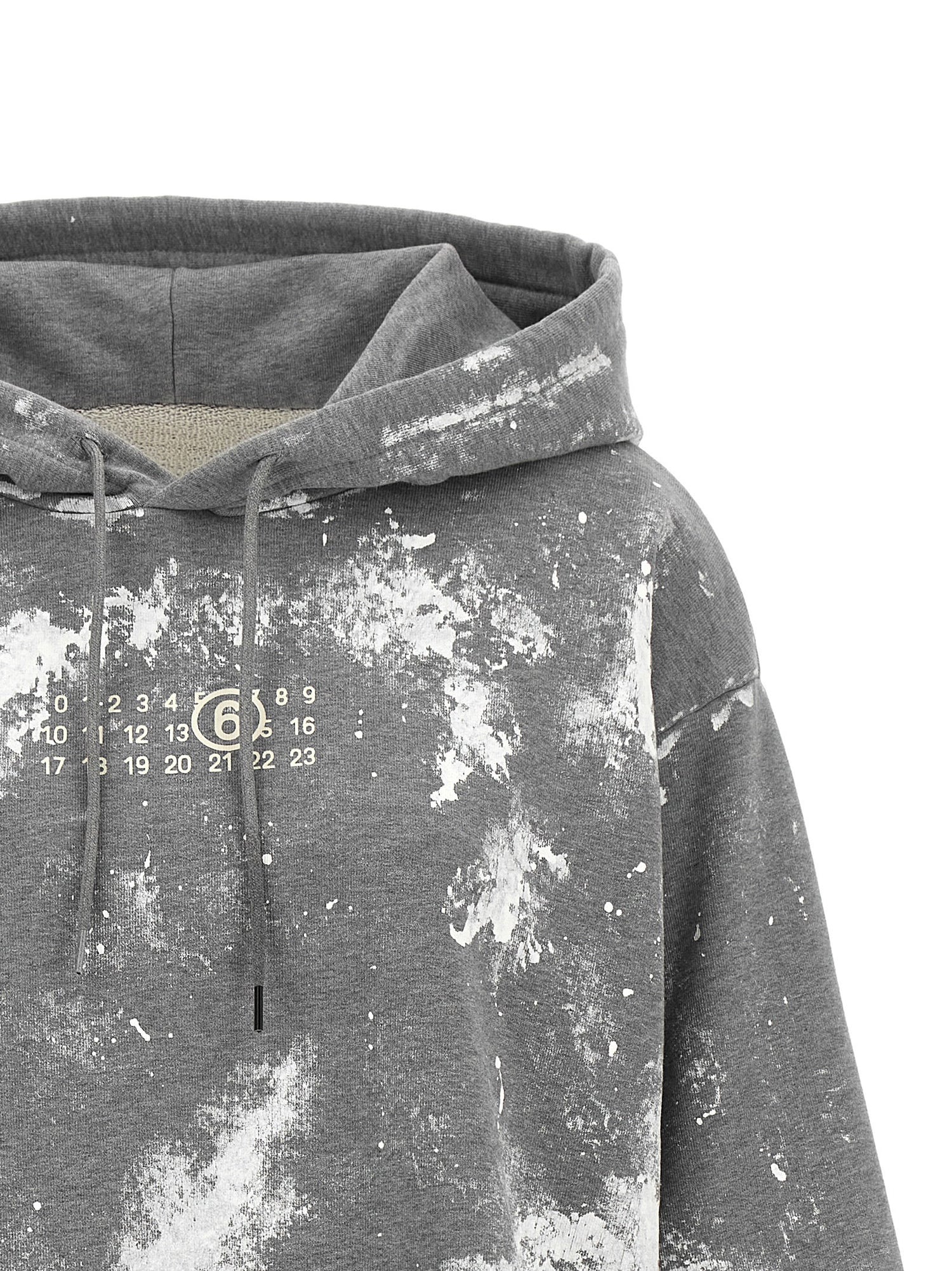 Mm6 Maison Margiela Numeric Signature Mm6 Hoodie Gray