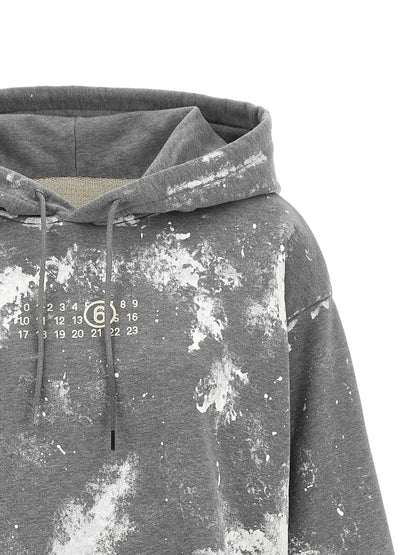 Mm6 Maison Margiela Numeric Signature Mm6 Hoodie Gray