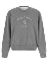 Mm6 Maison Margiela Logo Print Sweatshirt Gray