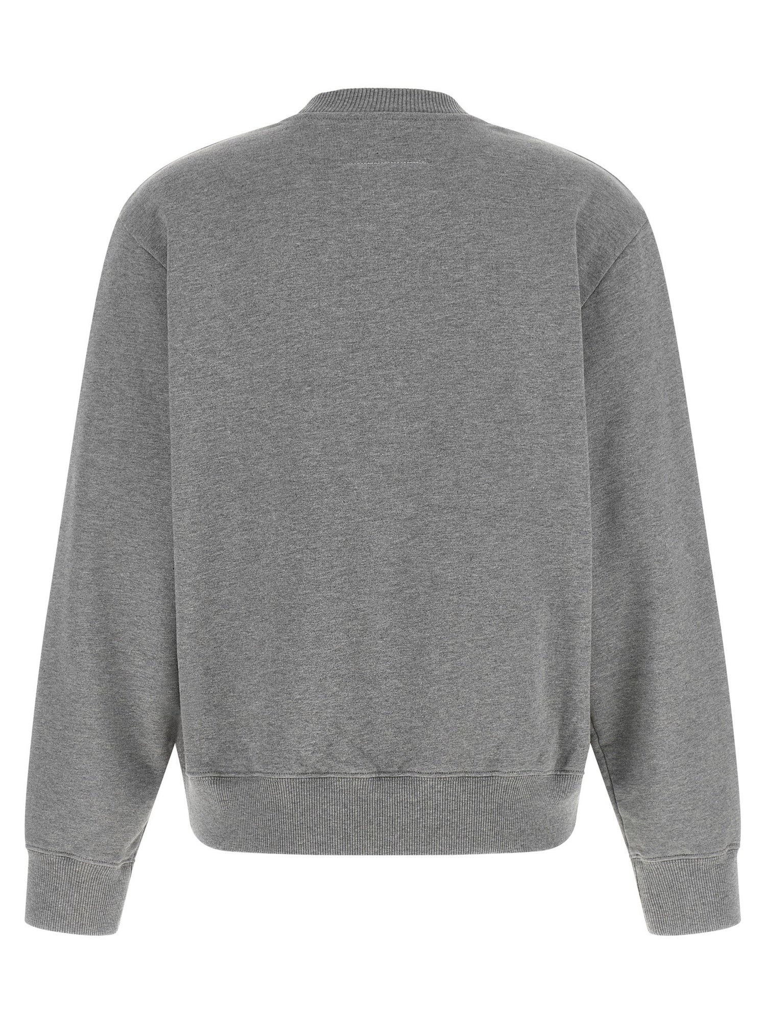 Mm6 Maison Margiela Logo Print Sweatshirt Gray