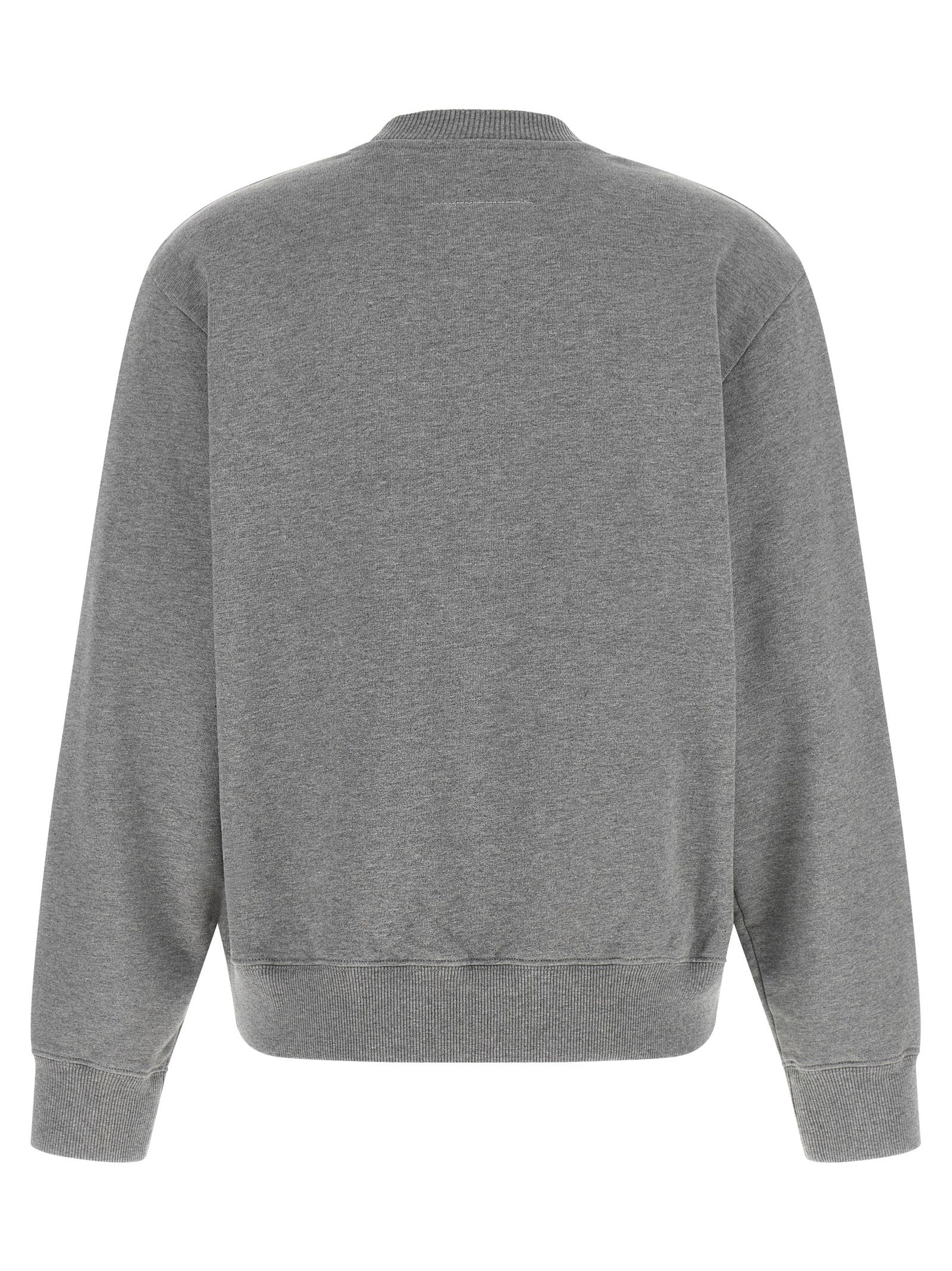 Mm6 Maison Margiela Logo Print Sweatshirt Gray