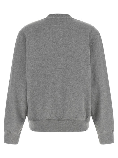 Mm6 Maison Margiela Logo Print Sweatshirt Gray