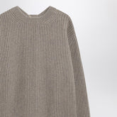 MM6 Maison Margiela Oversized Ribbed Virgin Wool-Blend Sweater Beige