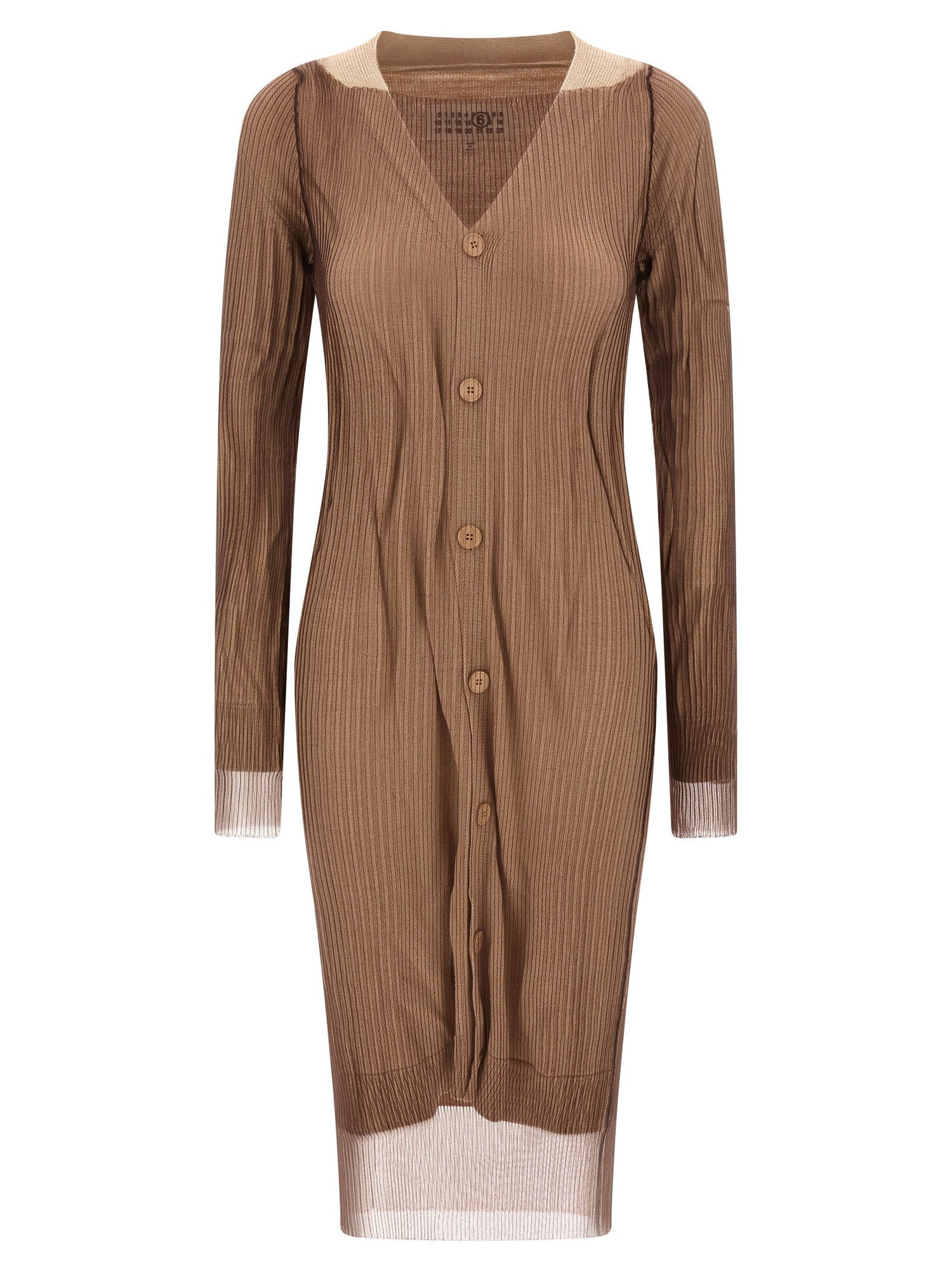 Mm6 Maison Margiela Trapped Double Layer Dress Beige