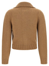 Mm6 Maison Margiela White Stitch Line Cardigan Beige
