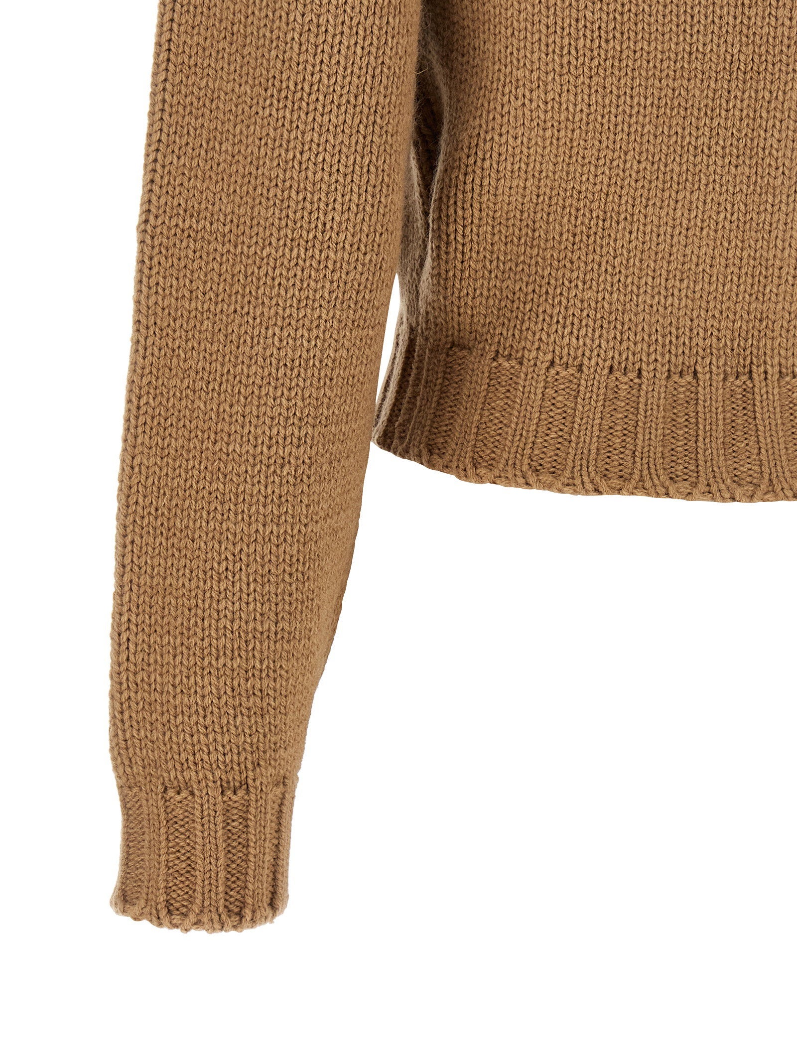 Mm6 Maison Margiela White Stitch Line Cardigan Beige
