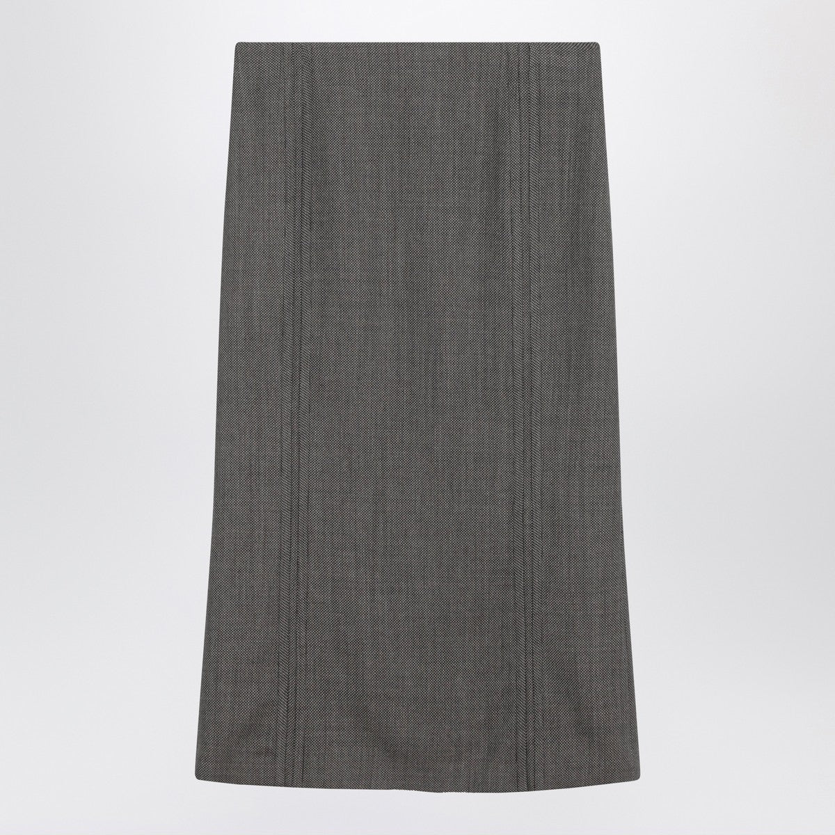 MM6 Maison Margiela Patterned Wool Midi Skirt Brown