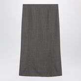 MM6 Maison Margiela Patterned Wool Midi Skirt Brown