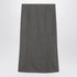 MM6 Maison Margiela Patterned Wool Midi Skirt Brown