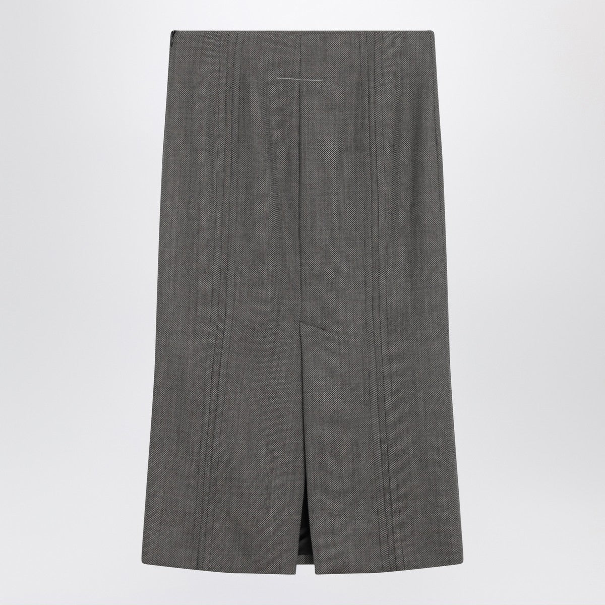 MM6 Maison Margiela Patterned Wool Midi Skirt Brown