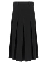 Mm6 Maison Margiela Overlapping Pleated Skirt Black
