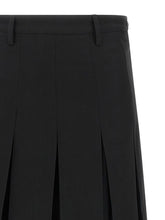 Mm6 Maison Margiela Overlapping Pleated Skirt Black