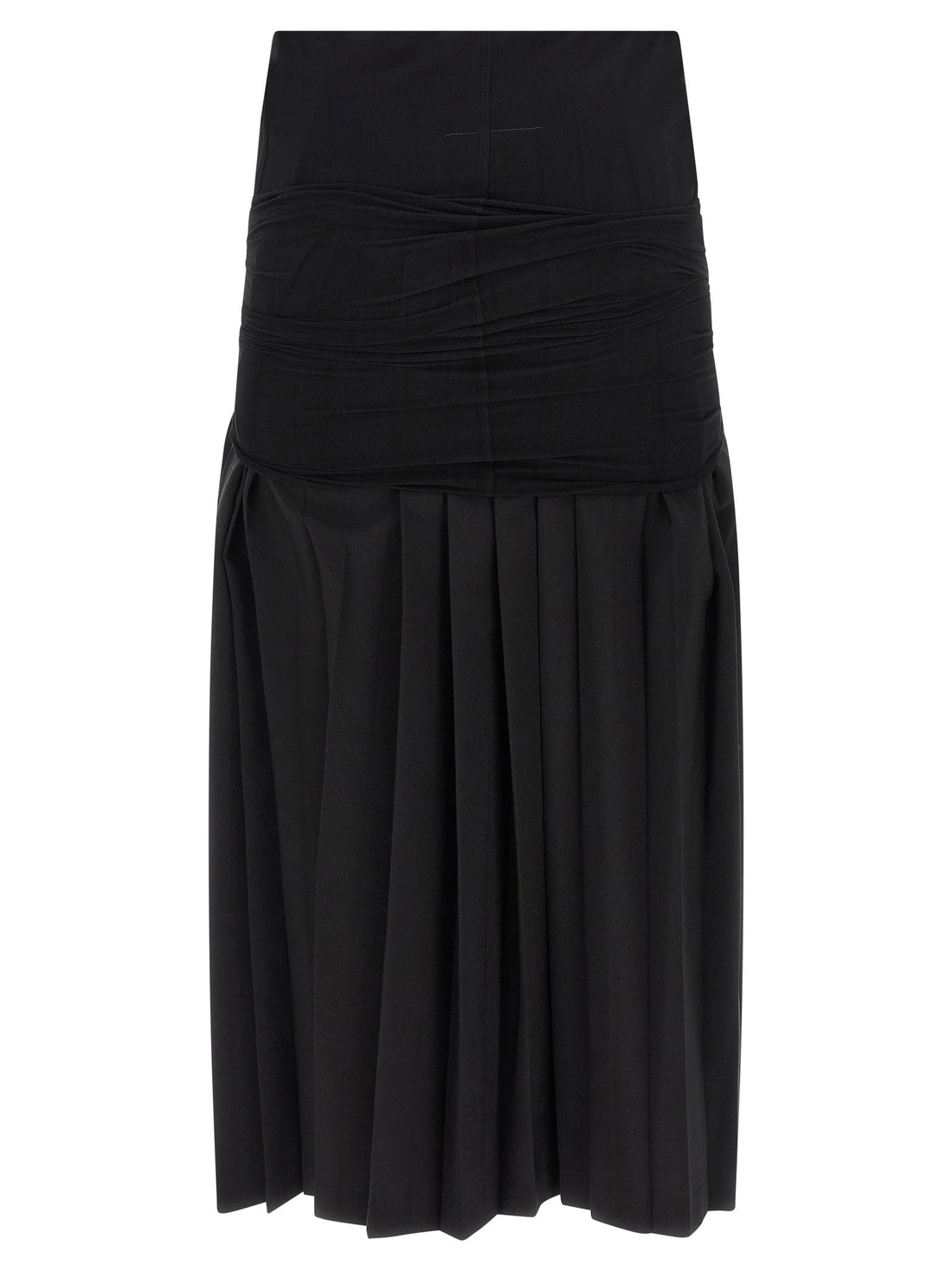 Mm6 Maison Margiela Double Layer Skirt Black