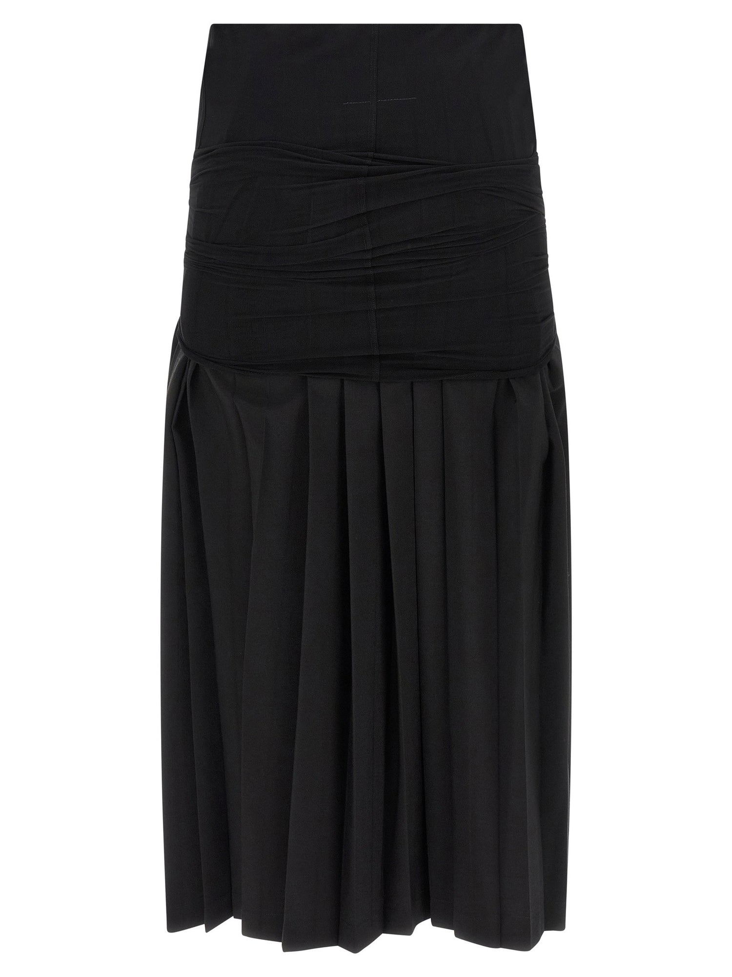 Mm6 Maison Margiela Double Layer Skirt Black