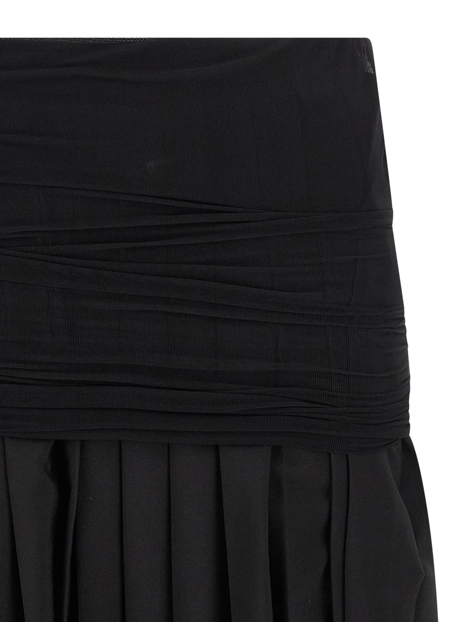 Mm6 Maison Margiela Double Layer Skirt Black