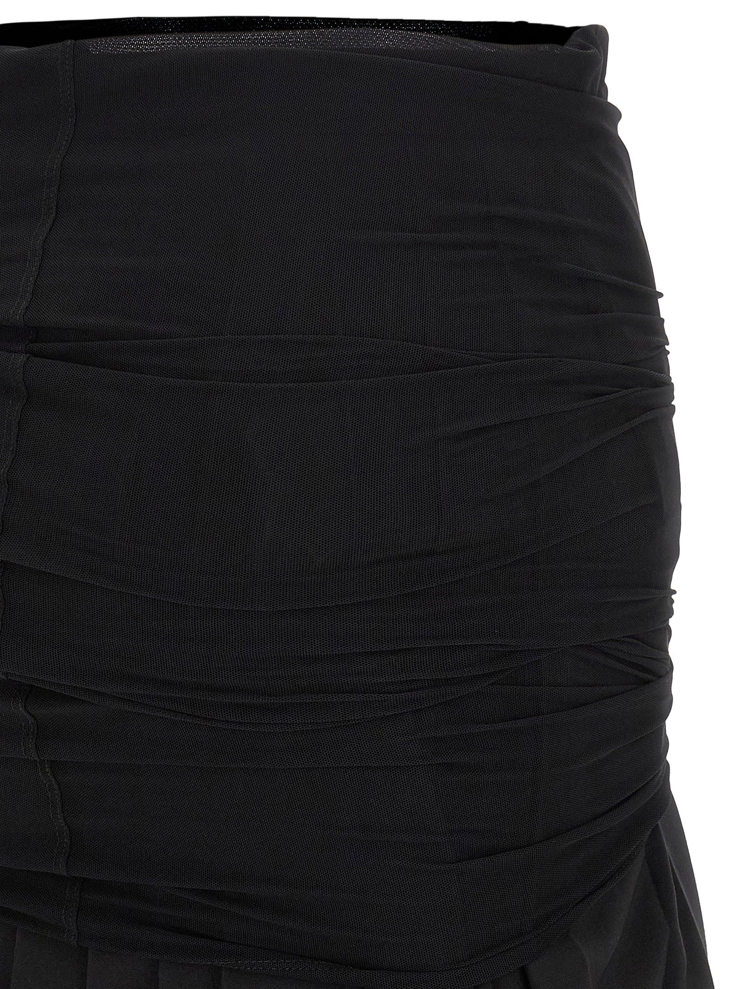 Mm6 Maison Margiela Double Layer Skirt Black